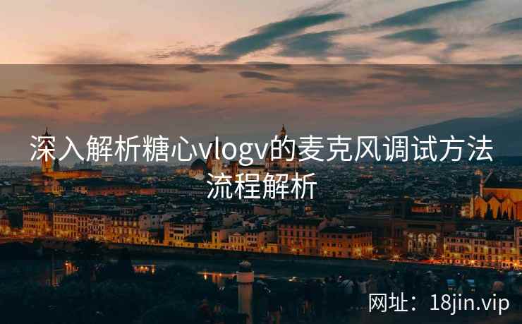 深入解析糖心vlogv的麦克风调试方法流程解析