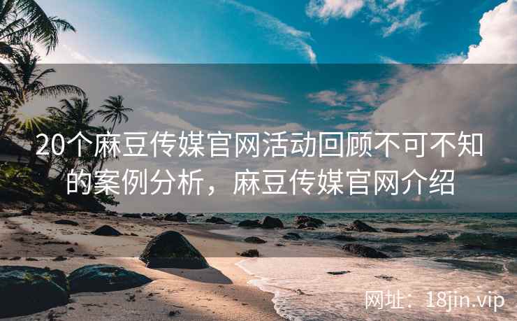 20个麻豆传媒官网活动回顾不可不知的案例分析，麻豆传媒官网介绍